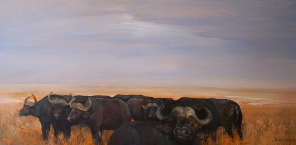 Buffallo Herd Sabie [2013] by Marlene Dickerson