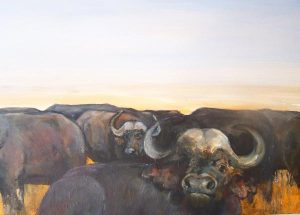 Buffalo Herd Detail [2013] by Marlene Dickerson
