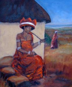 Xhosa Lady In Red [2003] by Marlene Dickerson
