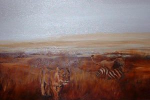 Lion At Etosha [2004] by Marlene Dickerson