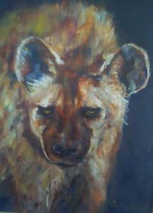 Hyena Portrait [1999] by Marlene Dickerson