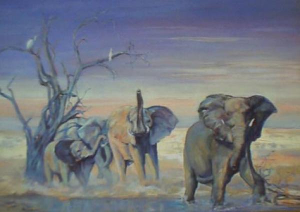 Elephants Trumpeting [2001] by Marlene Dickerson