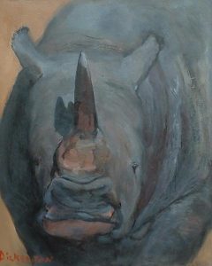 Rhino Portrait [2003] by Marlene Dickerson