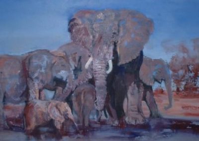 Elephants blue