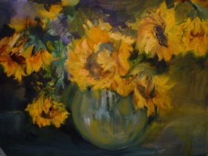 Green Sunflowers [2002] by Marlene Dickerson