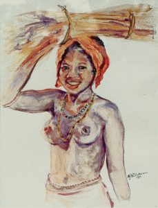 Zulu Lady carrying kindling