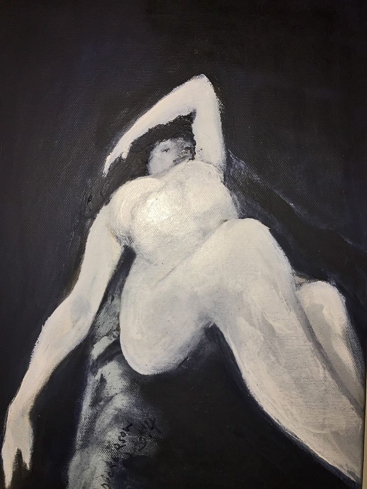 Reclining Nude in Black and White [2014] by Marlene Dickerson